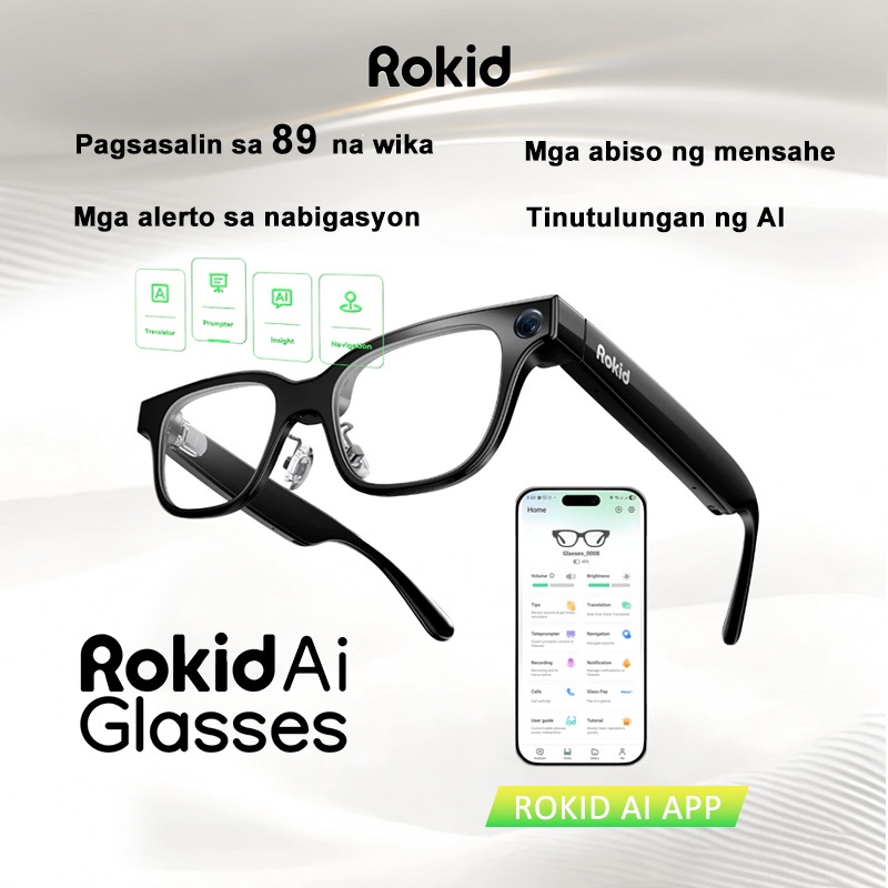 Rokid AI Glasses: Real-time translation, Navigation, Photography, AI Smart Assistant, Teleprompter