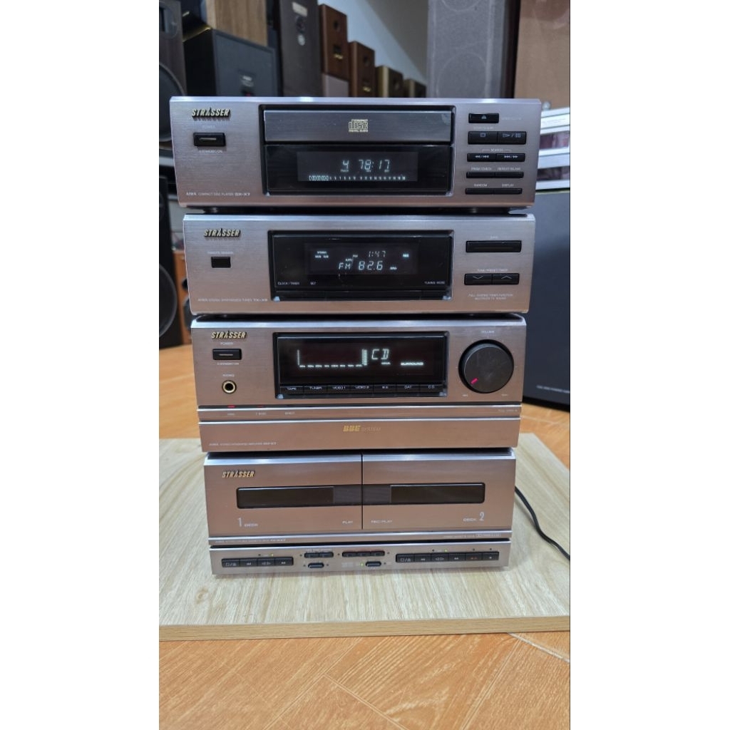 Bộ 4 thớt dàn Aiwa MX-X7 ko loa đẹp keng