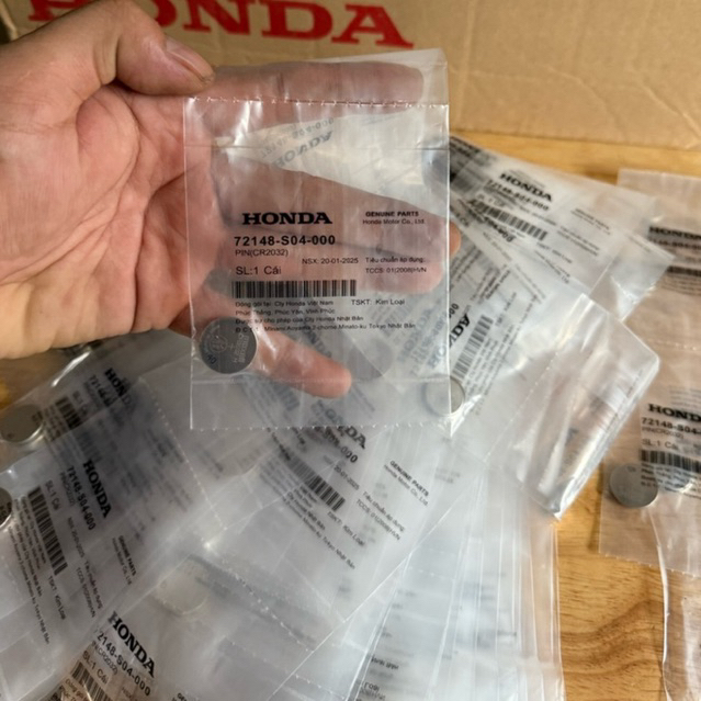 Pin khoá điều khiển remote Smartkey oto xe máy zin honda