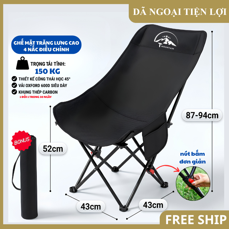 Ghế Camping Ngả Lưng Tmountain Gấp Gọn Thư Giãn Dã Ngoại Du Lịch Cao Cấp Hiện Đại | BigBuy360 - bigbuy360.vn