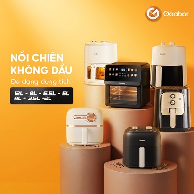 Nồi chiên không dầu Gaabor cảm ứng nút cơ nhiều dòng 2L 4.5L 5L 6L - bảo hành 12 tháng