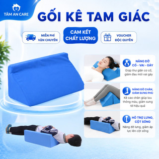 [ Loại Lớn ] Gối Tam Giác Kê Lưng Nghiêng Xoay Lật Cho Người Bệnh – Chống Loét, Giảm Mỏi, Dễ Vệ Sinh