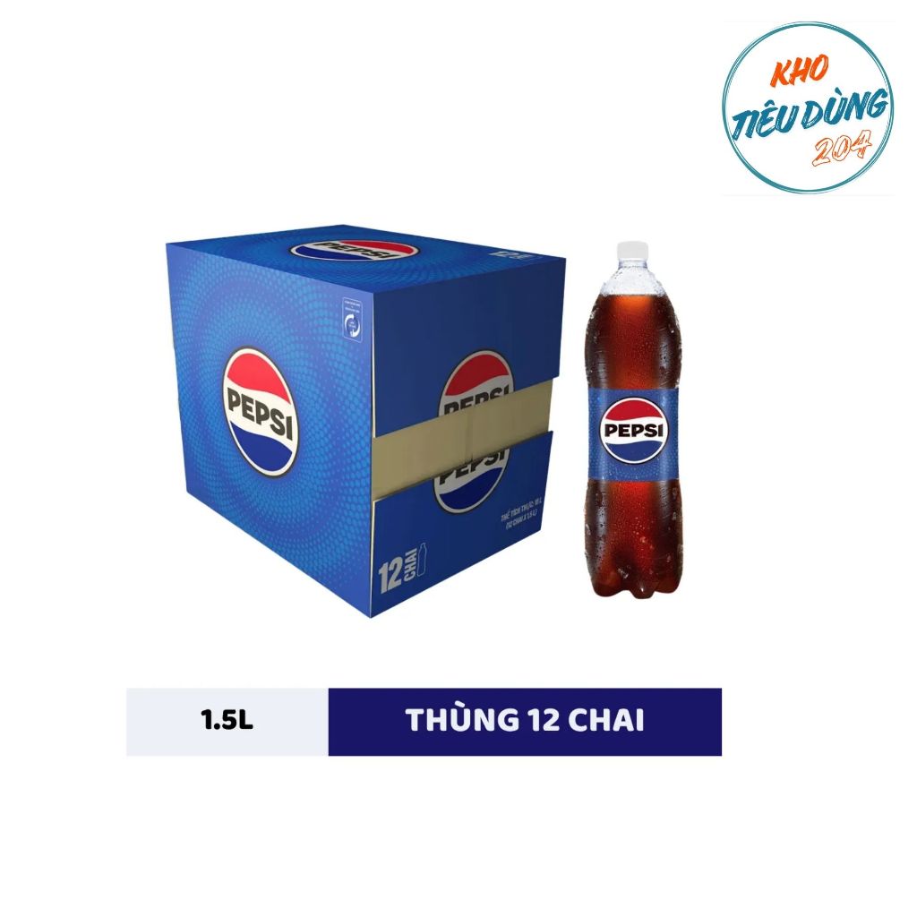 [1 Thùng] Pepsi 1.5L  (12 Chai)