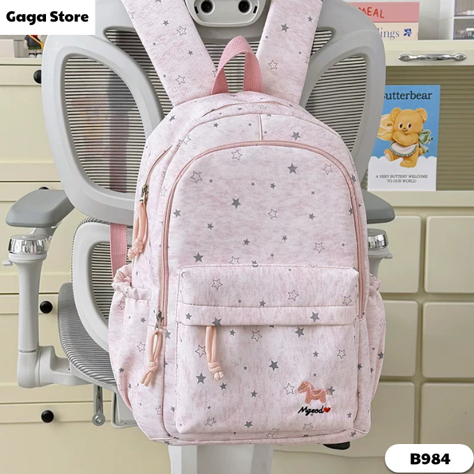 Balo học sinh, cặp đi học họa tiết ngôi sao phong cách unisex dành cho học sinh sinh viên các cấp B9
