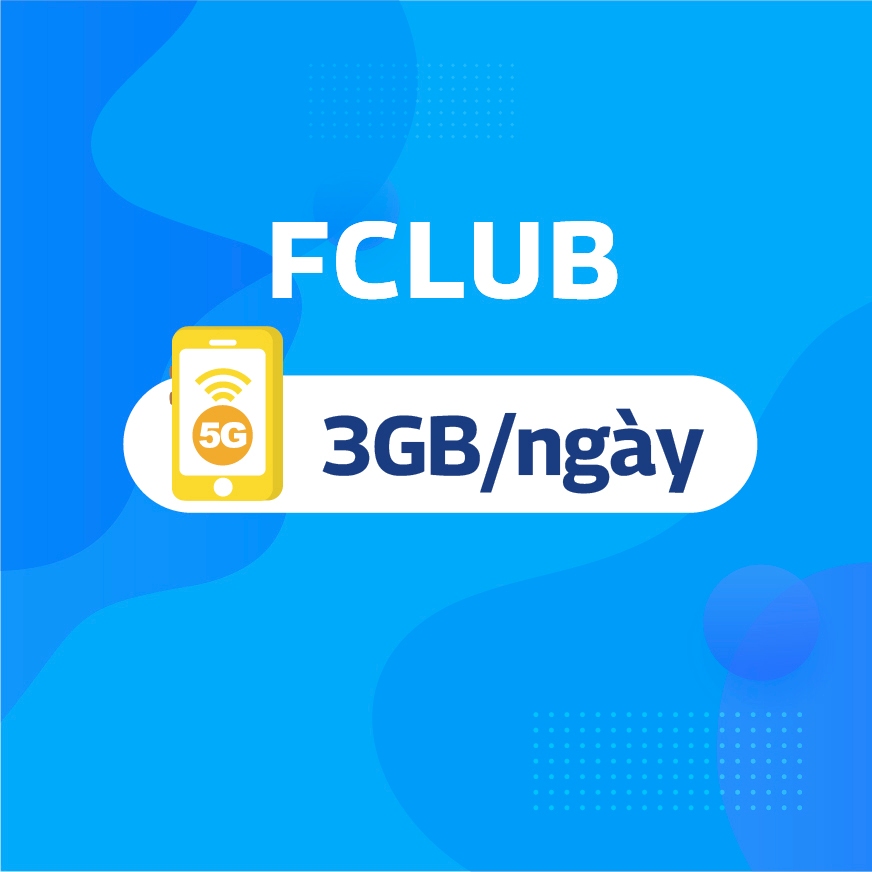 SIM VinaPhone FCLUB 12 Tháng | 3GB/Ngày + 1500 Phút Gọi Miễn Phí | Không Cần Nạp Tiền
