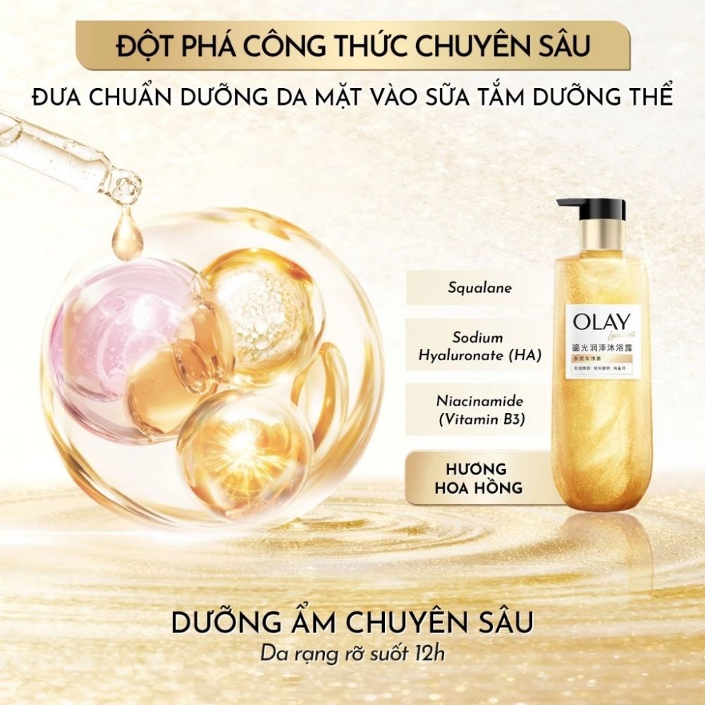 Ảnh 8 của Sữa Tắm OLAY B3 Sáng Da Hương Hoa Dành Dành và Luminous Hương Hoa Hồng/ Trái Vải Làm Sạch Dịu Nhẹ