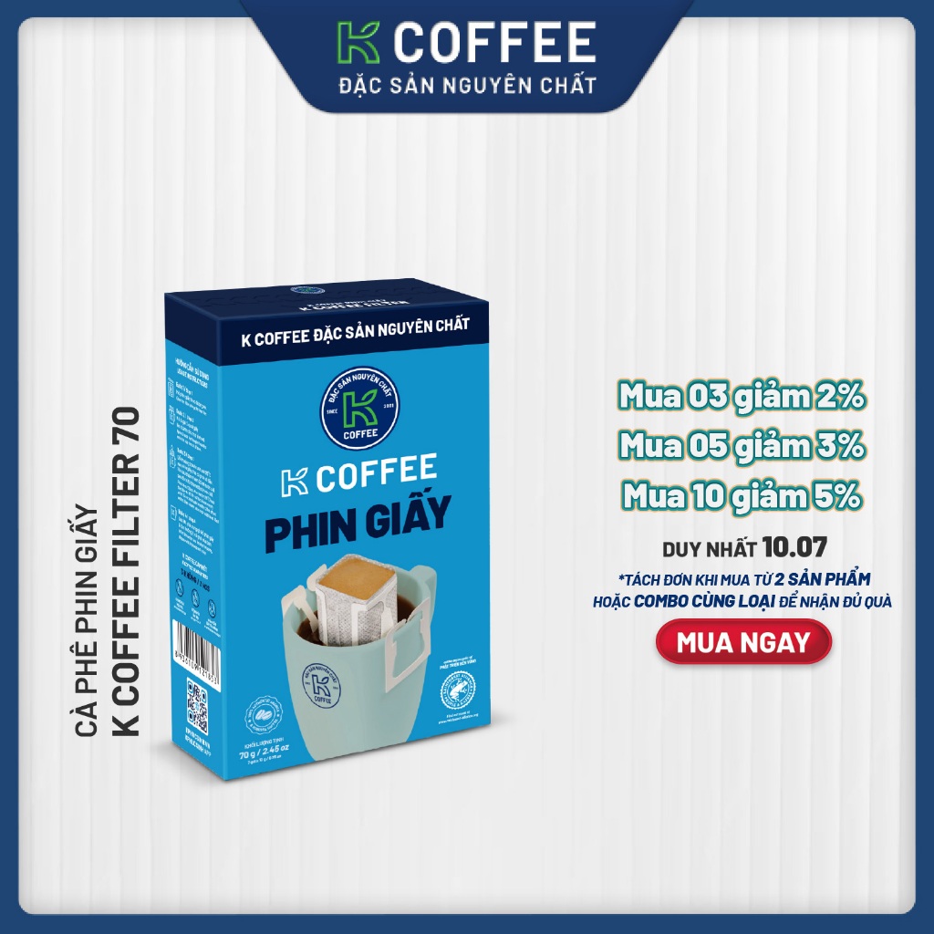 Cà phê Phin giấy K Coffee K Filter 70