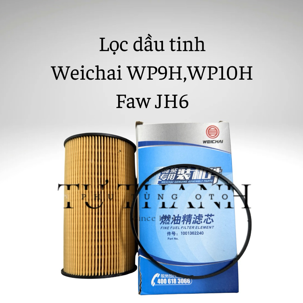 Lọc dầu tinh Weichai WP9H, WP10H, Faw JH6 430 - Mã 1001362240/611600080113