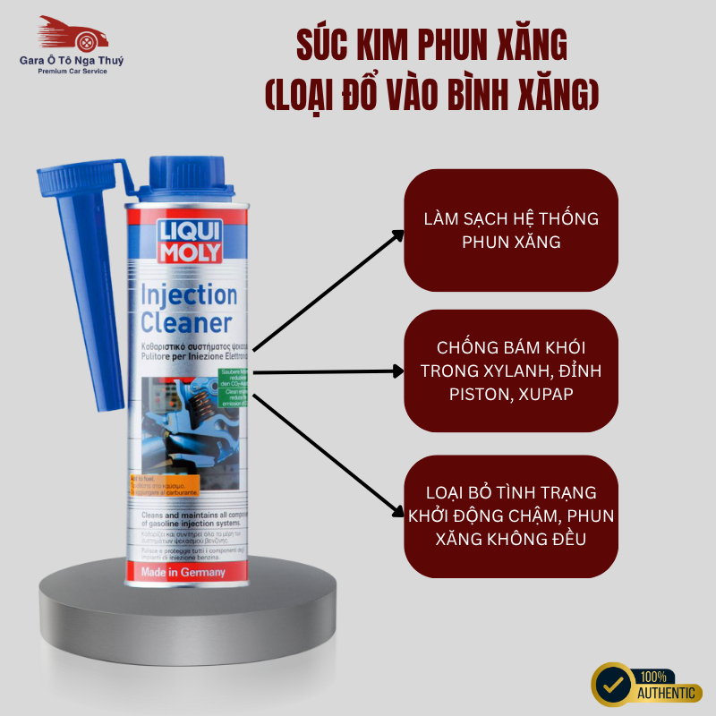Phụ Gia Súc Béc Xăng Liqui Moly Injection Cleaner 300ml (Mã 1803) - Tẩy Muội Than Kim Phun - Hàng Đứ