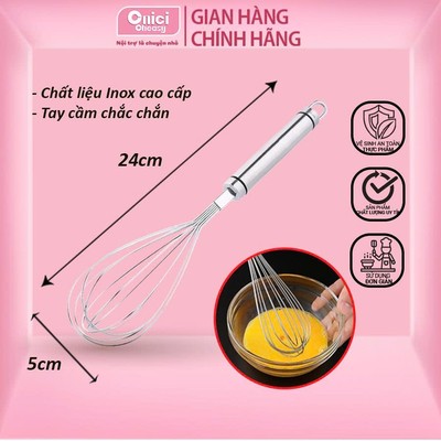 Phới lồng đánh trứng, làm bánh cần tay inox gọn nhẹ ONICI