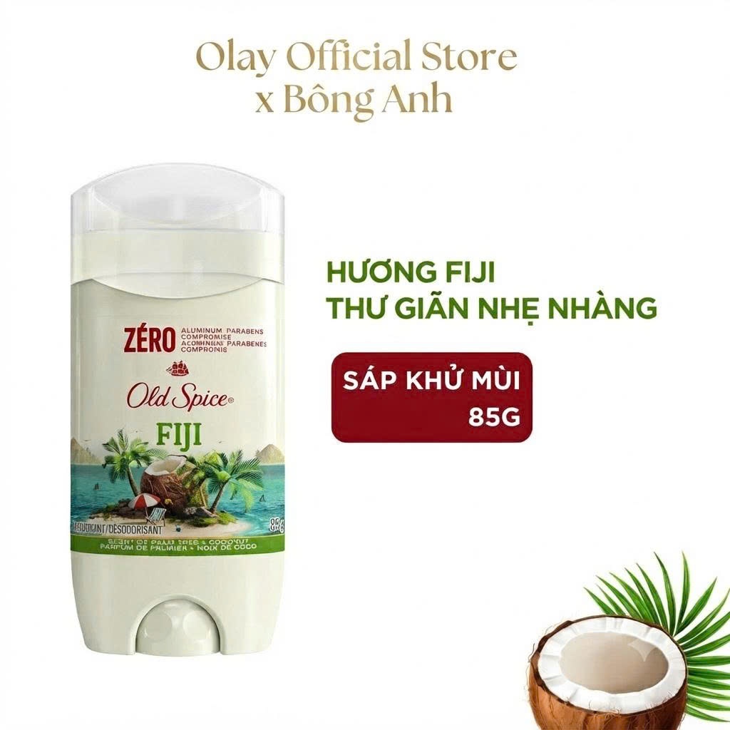 Lăn Khử Mùi Sáp Old Spice FIJI 85g (Sáp Xanh)