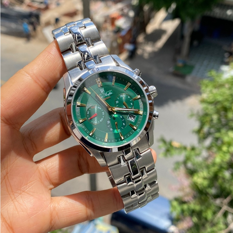 ĐỒNG HỒ NAM OP A2025G VIỀN TRƠN DÂY THÉP ĐẶC SIZE 42MM