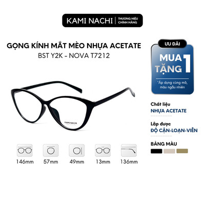 Kính thời trang phong cách Y2K phiên bản Nova chất liệu Acetate mã T7212 KAMI NACHI