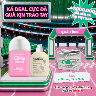 (EM YÊU) Combo dung dịch vệ sinh Chilly Delicato 200ml+ Nước giặt đồ lót HeraLab lành tính dịu êm, nâng niu da nhạy cảm