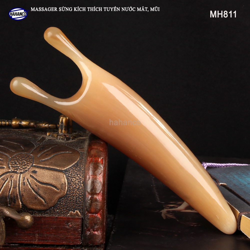 Dụng Cụ Massage Sừng Tự Nhiên HAHANCO MH811 - Massage Mặt Massage Mũi Day Huyệt