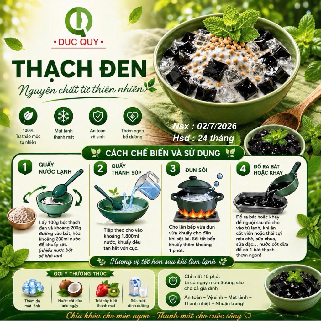 Bột Thạch Đen Sương Sáo (hàng xuất khẩu)