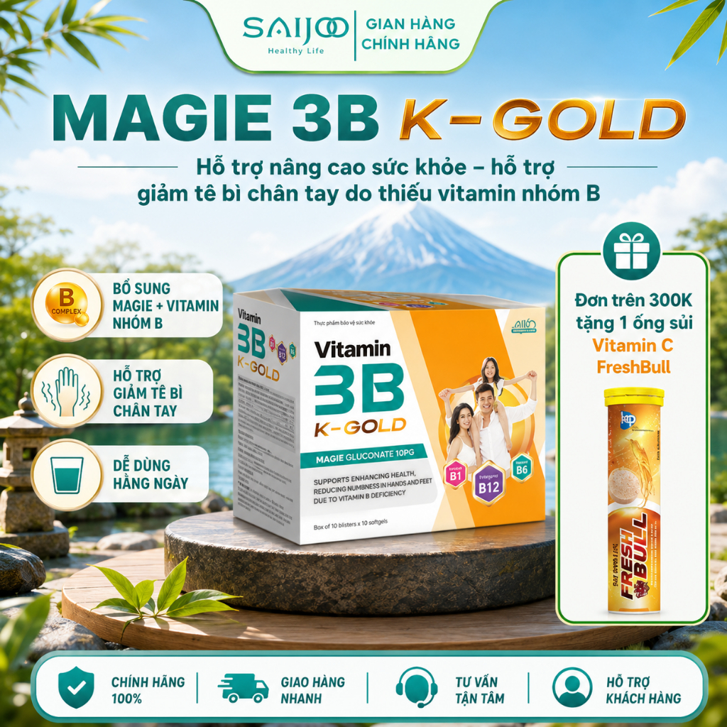 VITAMIN 3B K-GOLD MAGIE 3B – HỖ TRỢ NÂNG CAO SỨC KHỎE MỖI NGÀY