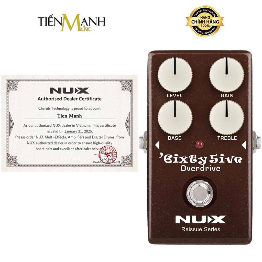 [Chính Hãng] Phơ Cục Nux 6ixty5ive OverDrive - Bàn Đạp Fuzz Effect Pedal