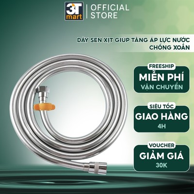 Dây sen xịt giúp TĂNG ÁP LỰC NƯỚC, CHỊU ÁP LỰC CAO, CHỐNG XOẮN DÂY C'mon DS-03 (xám)