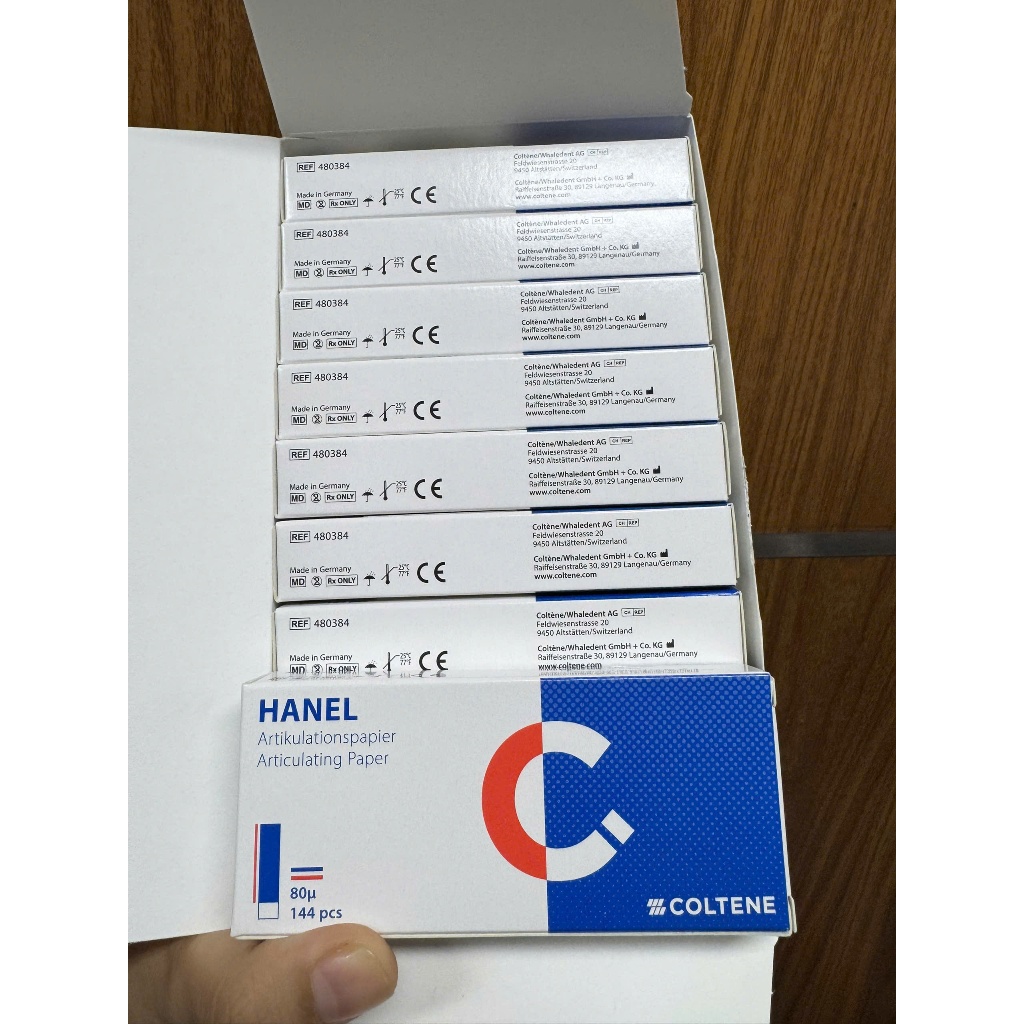 Giấy cắn Hanel 2 mặt xanh đỏ 80µm