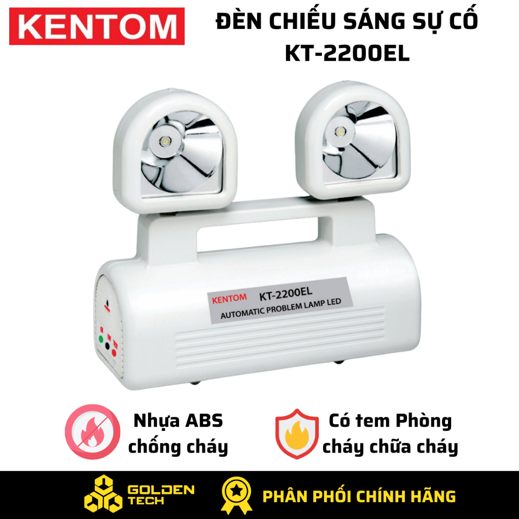 [CHÍNH HÃNG CAO CẤP] Đèn Sạc Chiếu Sáng Khẩn Cấp Kentom KT2200EL / KT402- Ánh Sáng Vàng Kentom