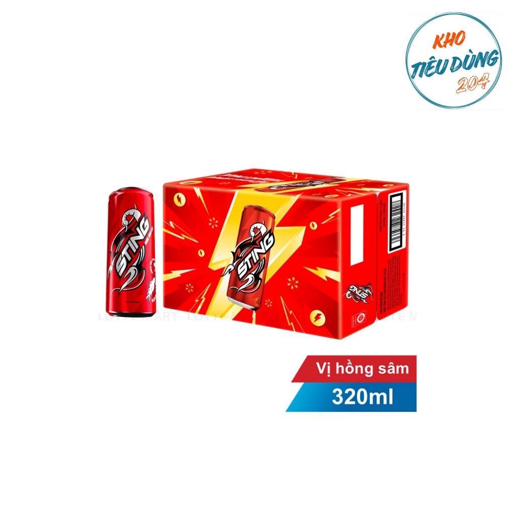 [1 Thùng] Sting Dâu 320Ml  (24 Lon)