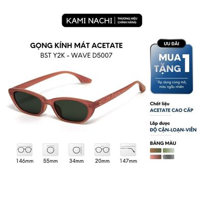 Kính mát phong cách Y2K phiên bản Wave chất liệu Acetate mã D5007 KAMI NACHI