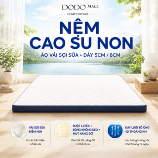 DODO Nệm Cao Su Non 90cm/1m Nệm 1 Người Êm Ái, Lưới 3D Thoáng Khí , Dễ Cuộn Gọn Cho Phòng Trọ