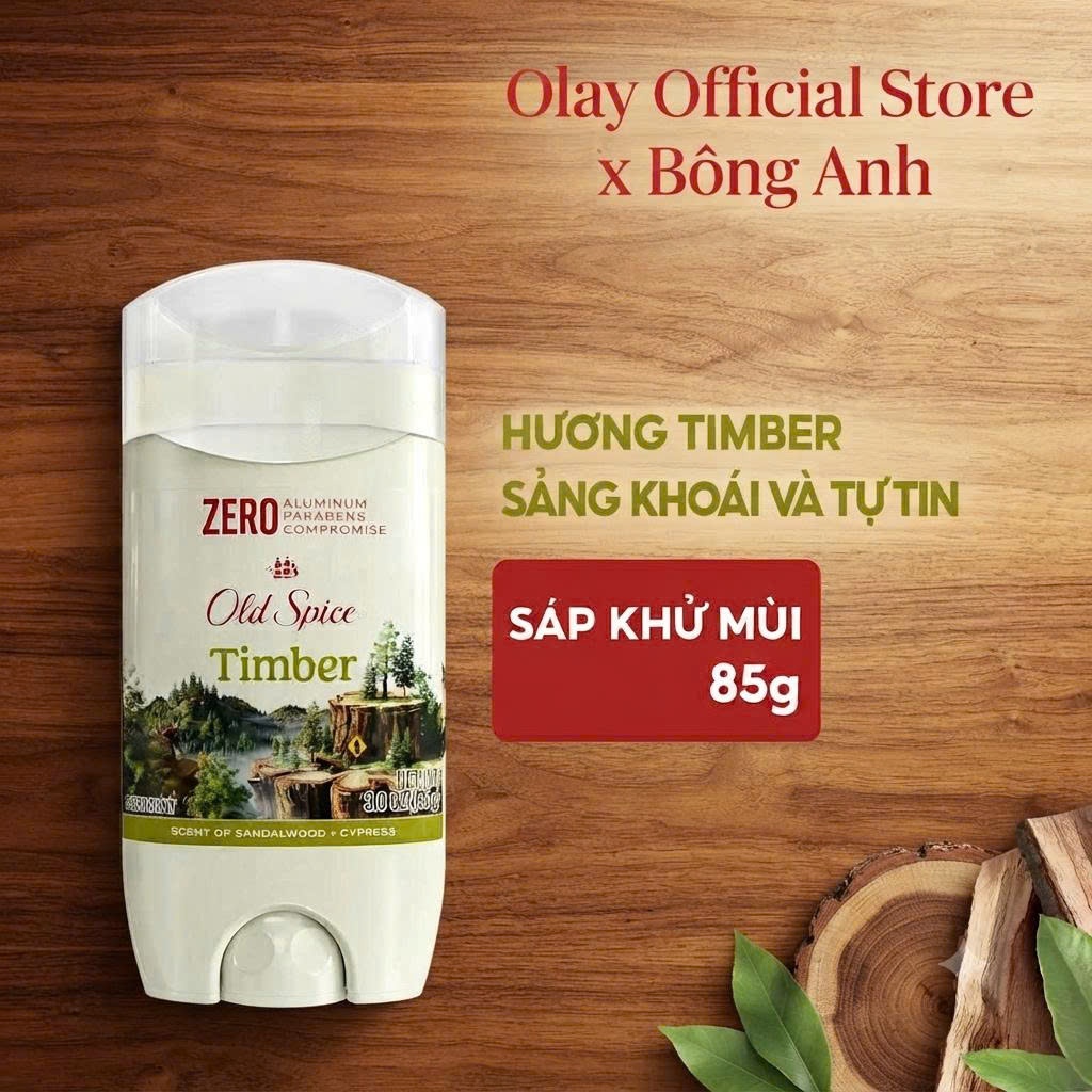 Sáp khử mùi Old Spice Timber Xanh 85g