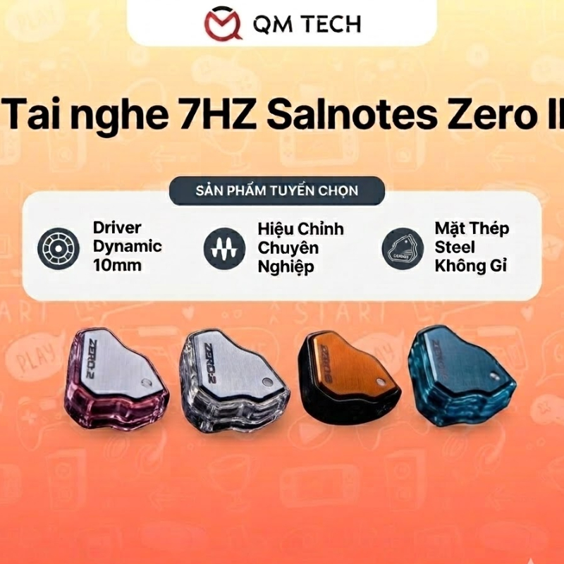 TAI NGHE 7HZ SALNOTES ZERO 2, IEM 3.5mm, SIÊU PHẨM IEM QUỐC DÂN GEN 2 - QMTECH STORE
