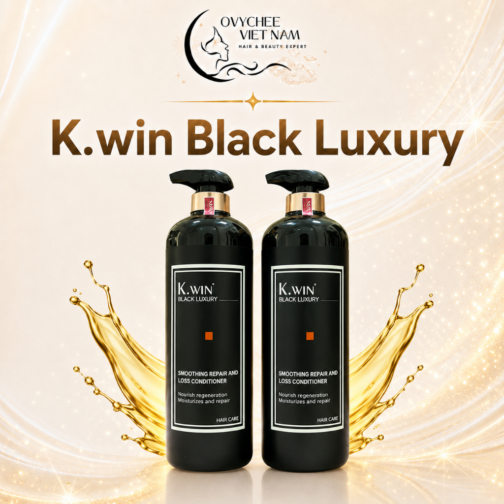 Dầu Gội Xả K.win Black Luxury 650ml - 1000ml phục hồi mềm mượt