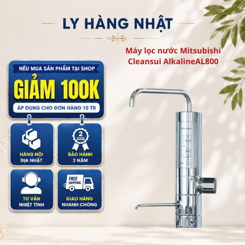 Máy lọc nước ion kiềm Mitsubishi Cleansui AL800 nội địa Nhật