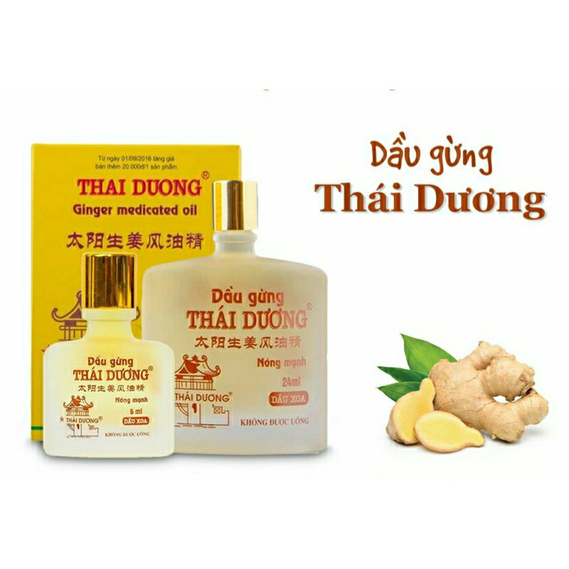 Dầu gừng Thái Dương 6ml - 24ml