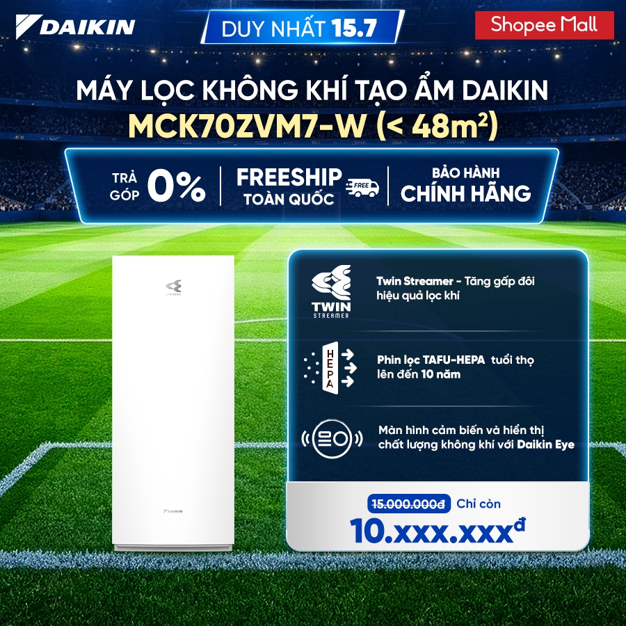 Máy lọc không khí Daikin tạo ẩm cao cấp MCK70ZVM7