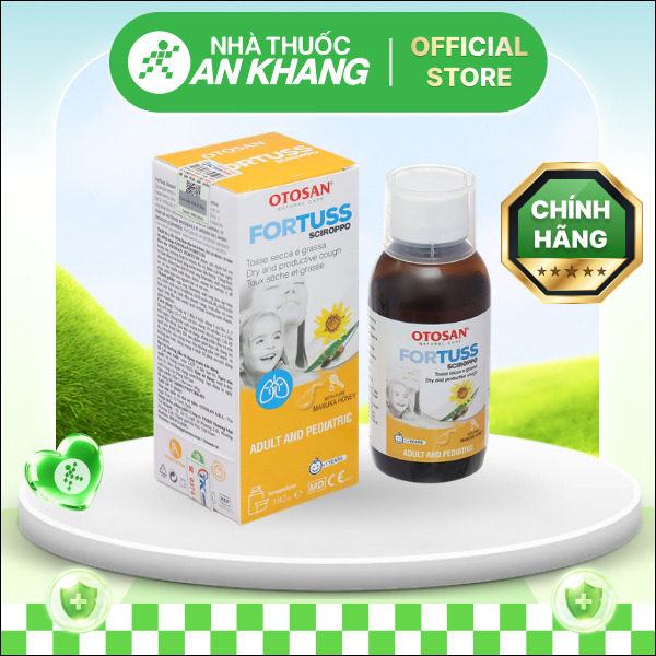 Siro ho ForTuss Otosan làm dịu cổ họng, giảm các triệu chứng ho chai 180g [Nhà Thuốc An Khang - Chín