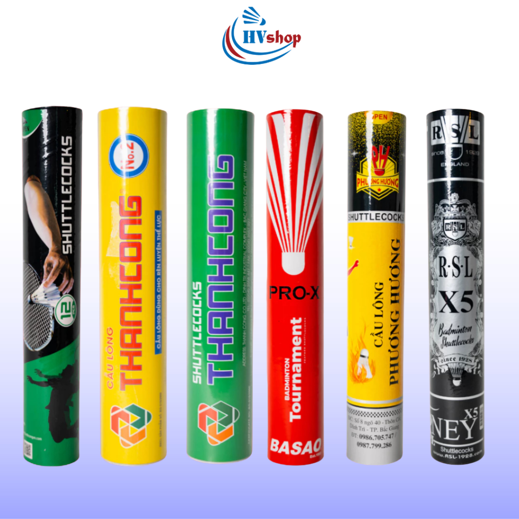 Quả cầu lông Lining, Thành Công, Ba Sao X Pro, PTM 911 Pro, RSL X5, Thành Công No 2 chính hãng - HVS