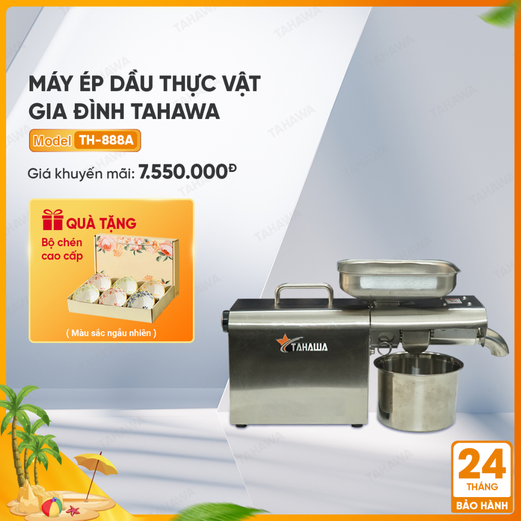 Máy ép dầu tại nhà Tahawa Nhật Bản TH-888A- Hàng Chính Hãng - Bảo Hành 24 Tháng