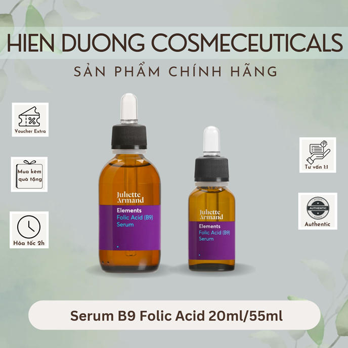 [Đại lý chính hãng] Serum B9 Elements Folic Acid Juliette Armand | Tinh chất phục hồi, dịu da, giảm 
