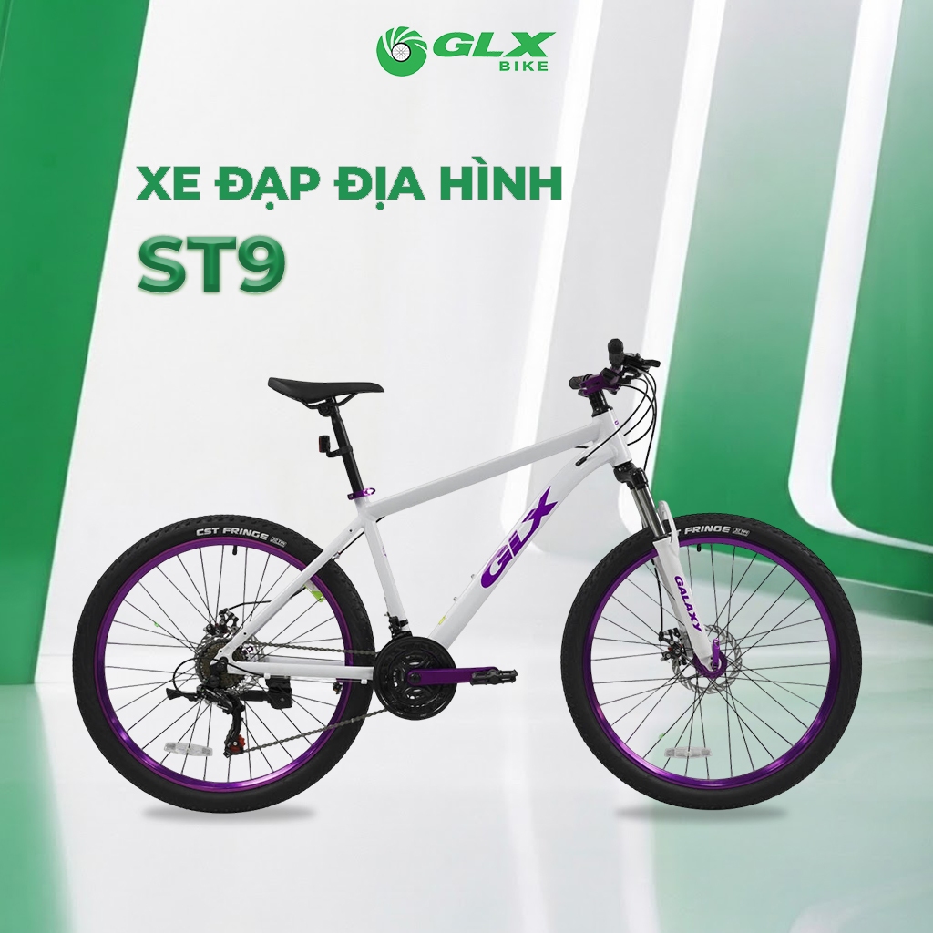 Xe Đạp Địa Hình GLX ST9 – Khung Hợp Kim Nhôm, 21 Tốc Độ, Phanh Đĩa Cơ, Càng Giảm Chấn