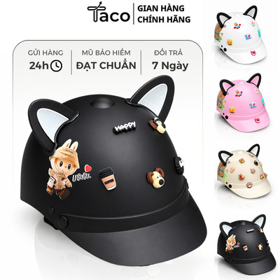 Nón Bảo Hiểm Lưỡi Trai Khoét Đuôi Hình Labubu, Capybara , Mũ Bảo Hiểm Kết Cứng, Mỏ Dài - Có Đủ Kiểm Định