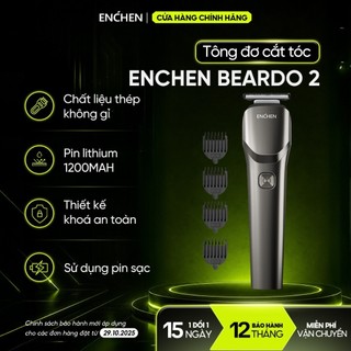 Tông Đơ Cắt Tóc Enchen Beardo 2 Tốc Độ Cao,Lưới Thép Không Gỉ,Tặng 4 Cử Tạo Kiếu - BH 12 Tháng