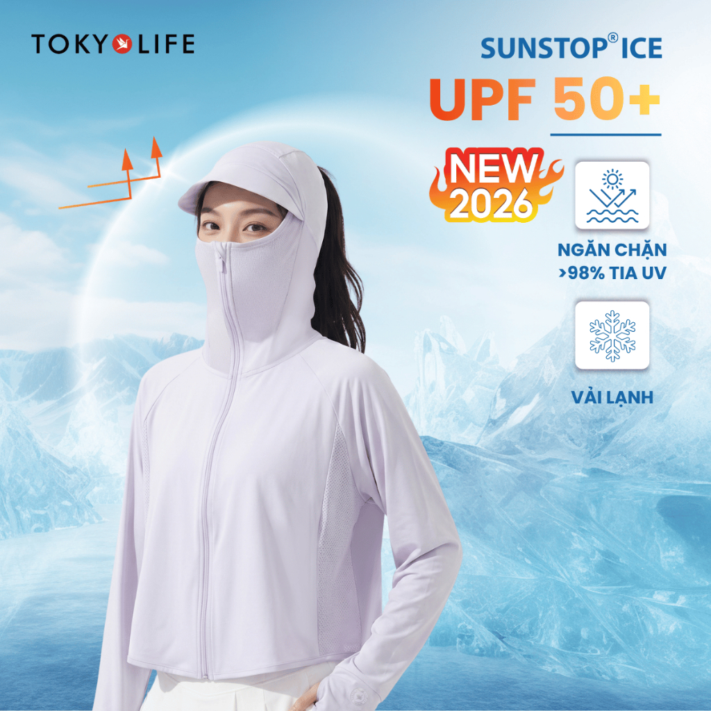 Áo Khoác Chống Nắng Chống Tia UV Nữ Sunstop Ice Form Babydoll Chất Su Lạnh Thoáng Mát 40005331 - TOK