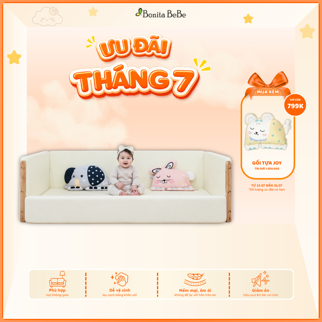 Giường Ngủ Cho Bé Wood Frame Bumper Bed BonitaBeBe Khung Gỗ An Toàn - Nhập khẩu Chính Hãng HQ