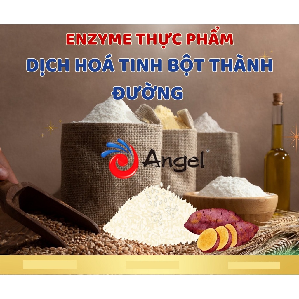 Enzyme đường hoá + dịch hoá Amylase , Gluco- amylase chai 1 lít
