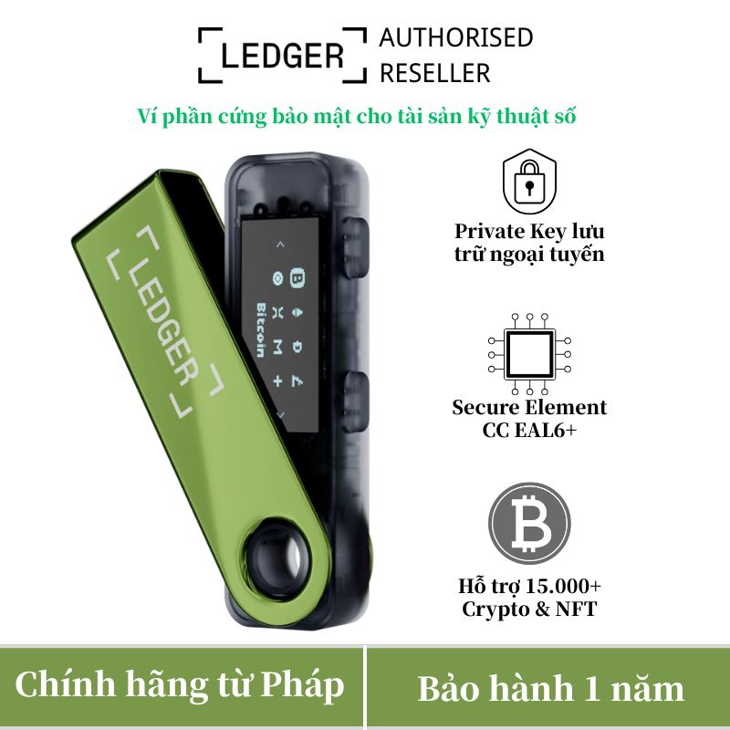 Ví lạnh Ledger Nano S Plus bảo mật tài sản số ví điện tử chính hãng Pháp Mới hoàn toàn | niêm phong 