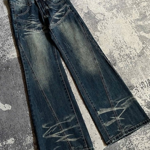 Y2K FLARED BAGGY JEANS – Quần Jeans Ống Loe Nữ Secondhand