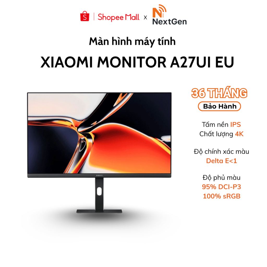 Màn hình Xiaomi 4K Monitor A27Ui 27 inch - Tấm nền IPS - Bảo hành 36 Tháng chính hãng