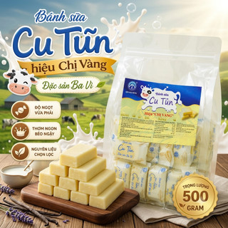 1Kg Bánh Sữa Cu Tũn, Bánh Sữa Ba Vì Đặc Sản Truyền Thống Sữa Tươi Nguyên Chất Ít Đường