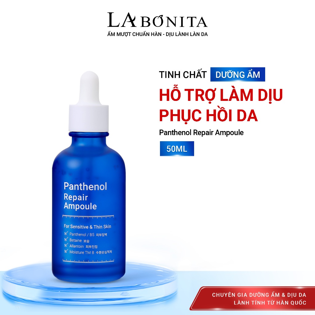 Tinh chất hỗ trợ phục hồi làm dịu da La Bonita Panthenol Repair Ampoule 50ml