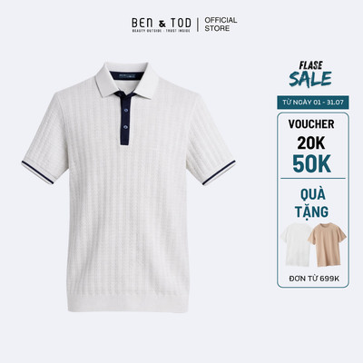 Áo polo nam Ben & Tod CS1300 BE265 chất liệu cotton co giãn, thoáng mát, đứng form, cao cấp, ít nhăn